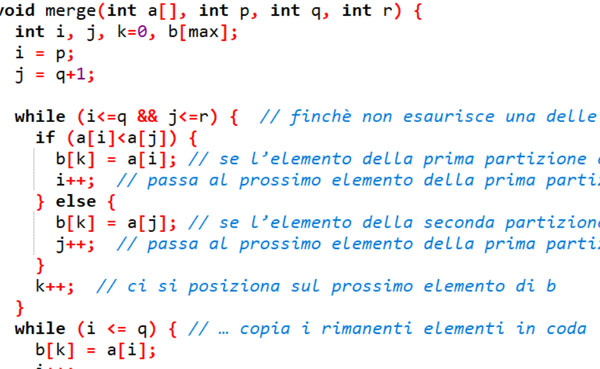 mergesort in C