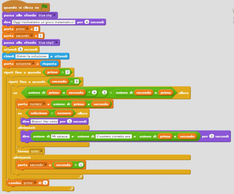 Giochi matematici bocconi con scratch