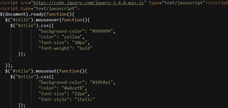 jquery mouseover()