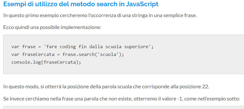search JavaScript