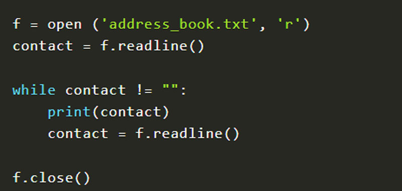 Python readline()