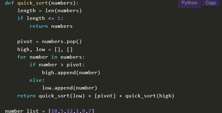 Quicksort Python