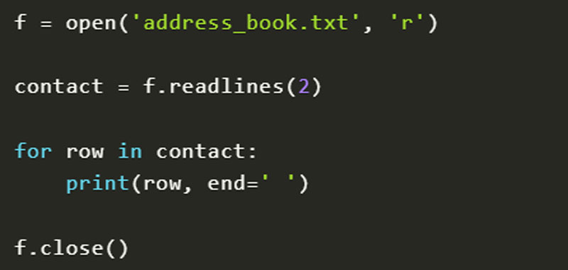 Python readlines