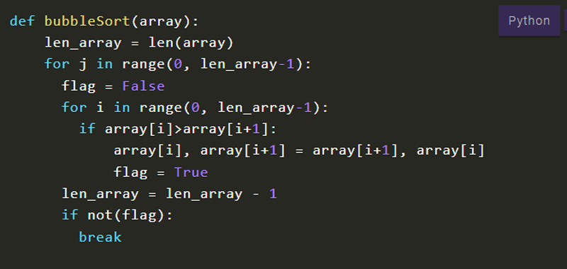 Bubble Sort Python