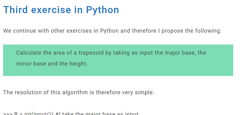 Exercises in Python
