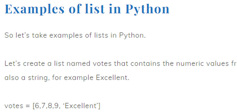 List Python