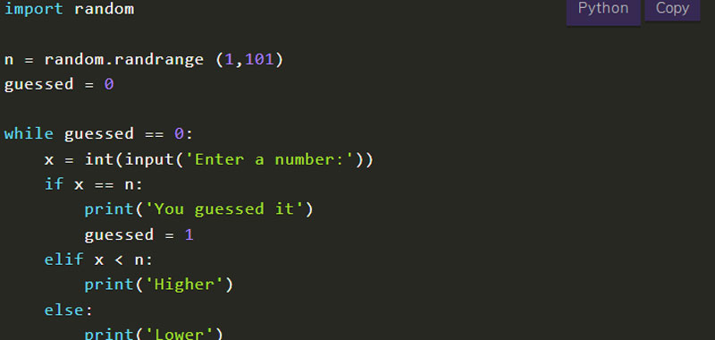 number guessing game Python