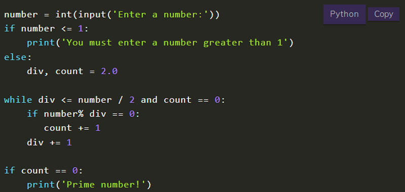 Prime numbers Python