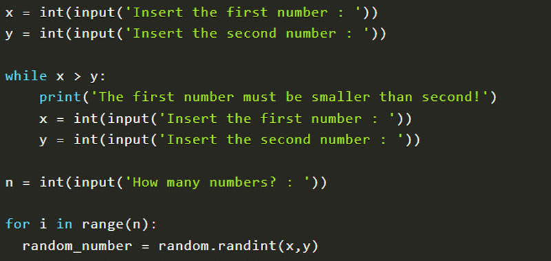 lawn Transparently regret How to generate random numbers in Python, coding