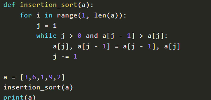 Python Insertion Sort