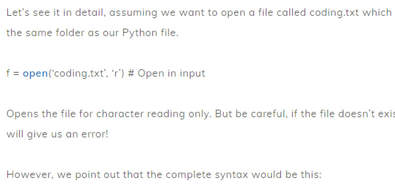 Python open()