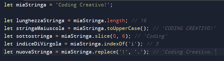 Stringhe in JavaScript